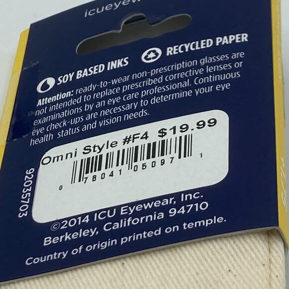 ICU Eyewear Omni Reading Glasses Readers with Case +2.50 - Picture 3 of 6